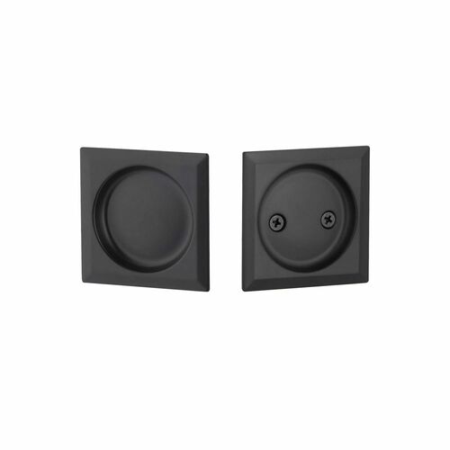 Emtek EETPDSQU62MB Expressions Square Passage Pocket Door Lock - Matte Black Finish