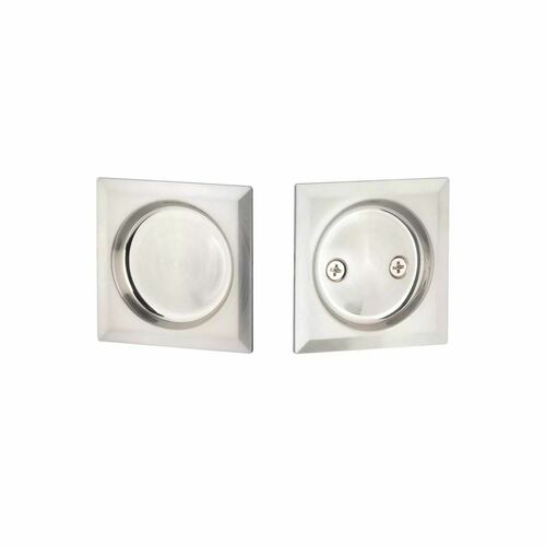 Emtek EETPDSQU62SN Expressions Square Passage Pocket Door Lock - Satin Nickel Finish