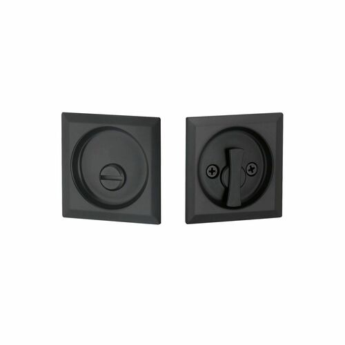 Emtek EETPDSQU63MB Expressions Privacy Tubular Pocket Door Lock - Matte Black