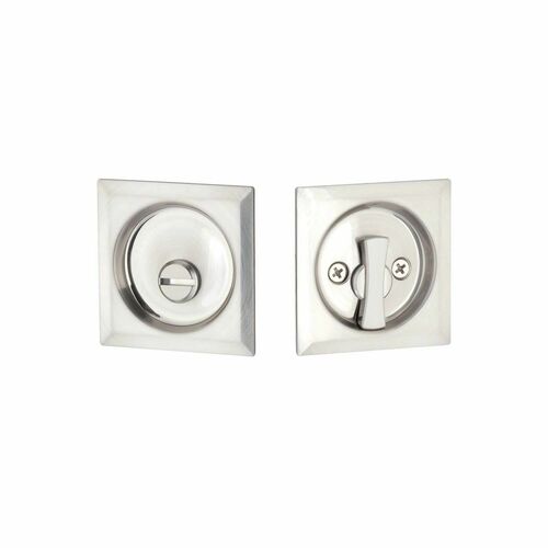 Emtek EETPDSQU63SN Expressions Privacy Tubular Pocket Door Lock - Satin Nickel Finish