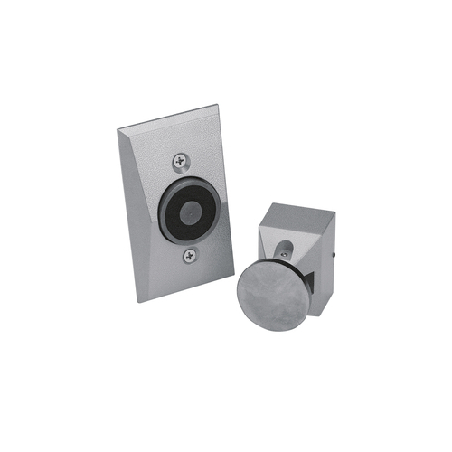 Dormakaba EM50424120689 Dual Voltage Electromagnetic Door Holder, Wall-Mounted, Aluminum Finish