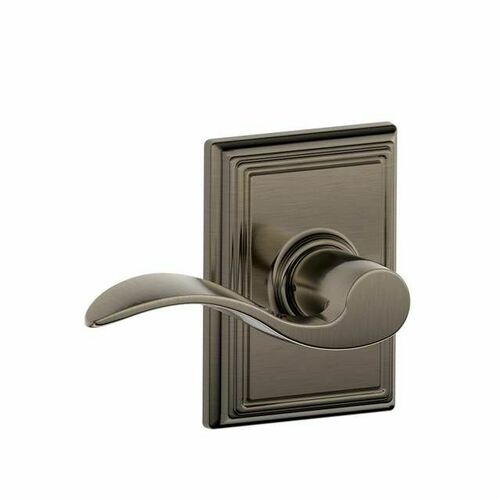 Schlage F10ACC620ADD Accent Lever Passage Lock with Addison Rose, Antique Nickel Finish