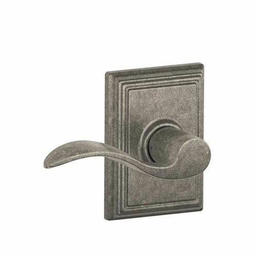 Schlage F10ACC621ADD Accent Lever Passage Lock with Addison Rose, Distressed Nickel Finish