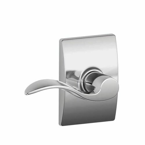 Schlage F10ACC625CEN Accent Lever Passage Lock with Century Rose, Bright Chrome Finish