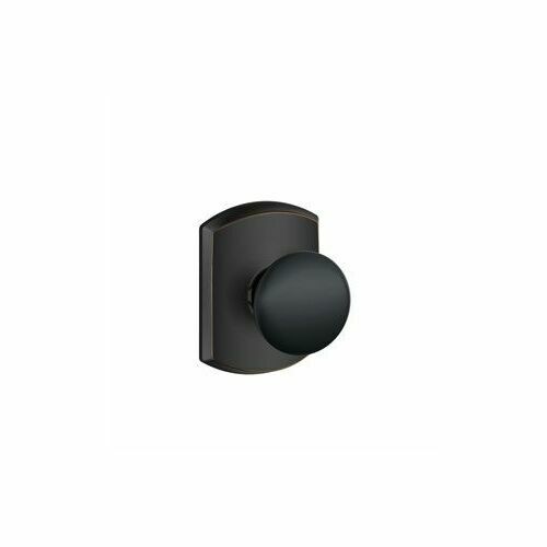 Schlage F10PLY716GRW Plymouth Knob with Greenwich Rose Passage Lock, Aged Bronze Finish