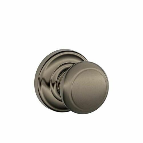 Schlage F170AND620AND Andover Half Dummy Knob with Rose, Antique Nickel Finish