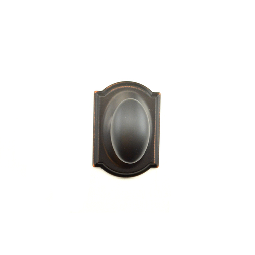 Schlage F170SIE716CAM Siena Knob with Camelot Rose Half Dummy - Aged Bronze Finish