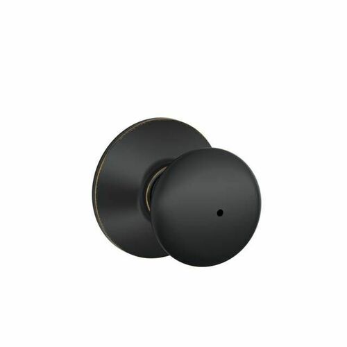 Schlage F40PLY716625 Plymouth Privacy Knob Lock, Aged Bronze, 16080 Latch, 10027 Strike