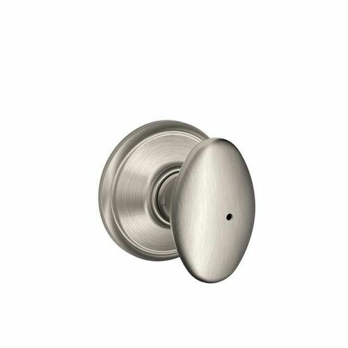 Schlage F40SIE619625 Siena Privacy Knob Lock with 16080 Latch 10027 Strike, Satin Nickel