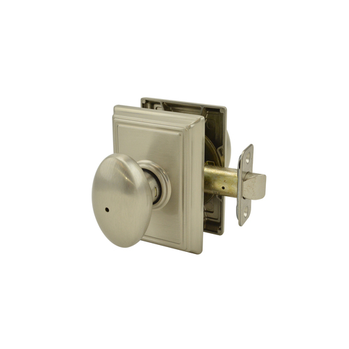 Schlage F40SIE619ADD Siena Knob with Addison Rose Privacy Lock, Satin Nickel Finish