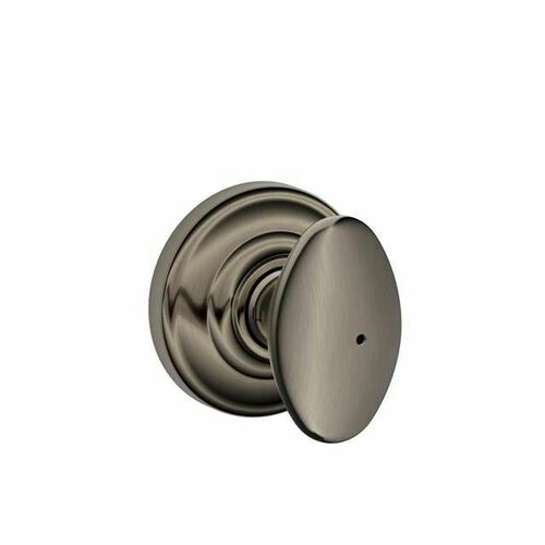 Schlage F40 SIE 620 AND Siena Privacy Knob with Andover Rose, Antique Nickel, 16080 Latch, 10027 Strike