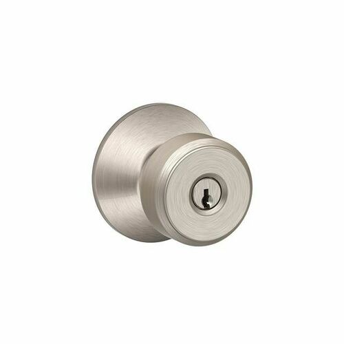 Schlage F80BWE619 Bowery Storeroom Lock C Keyway, 16211 Latch, 10063 Strike, Satin Nickel