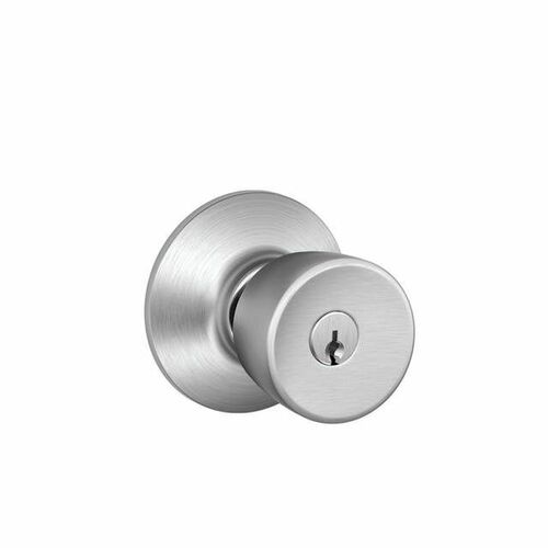Schlage FB50BEL626 Bell Knob Combo Pack with 12334 Latch Dual Strikes - Satin Chrome