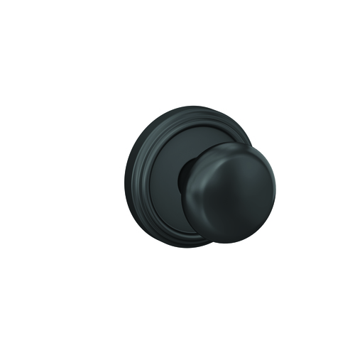 Schlage FC172PLY622IND Schlage Plymouth Knob Indy Rose Non-Turning Double Dummy, Matte Black