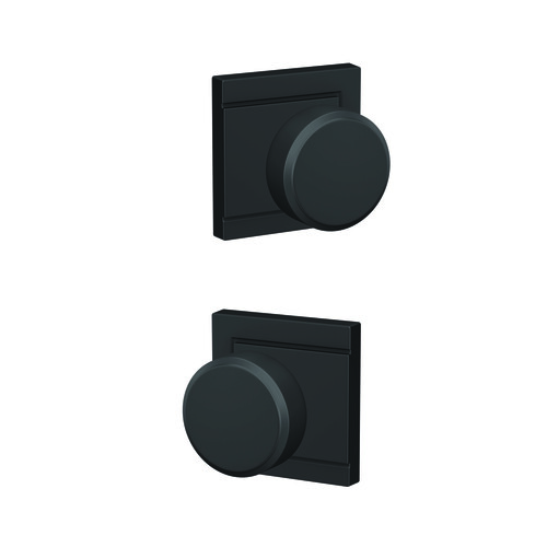 Schlage FC21SWA622ULD Schlage Swanson Knob Upland Rose Passage/Privacy Lock, Matte Black