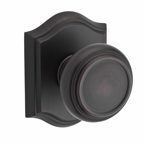 Baldwin FDTRATAR112 Traditional Dummy Knob with Arch Rose - Venetian Bronze Finish