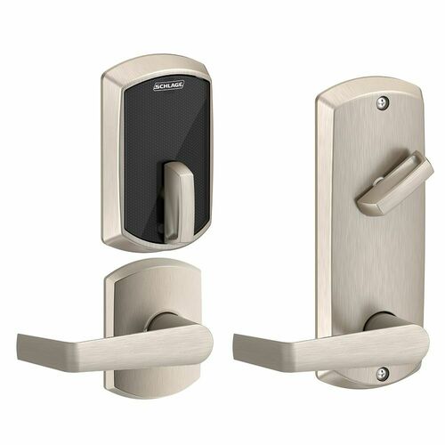Schlage FE410FGRW512SAT619 Control Smart Interconnected Lock, Greenwich Trim, Satin Nickel, UL Listed