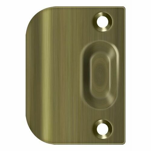 Deltana FLSP335U5 Antique Brass Full Lip Strike Plate for Ball and Roller Catches