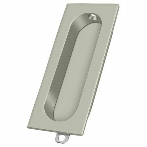 Deltana FP222U15 Brushed Nickel Rectangle Flush Pull, 3-1/8