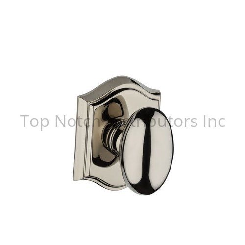 Baldwin HDELLTAR055 Half Dummy Ellipse Knob with Arch Rose, Bright Nickel Finish - 055