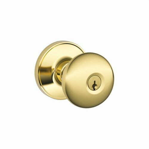 Schlage J54 STR 605 Stratus Entry Lock Knob C Keyway Bright Brass 16255 Latch 10101 Strike