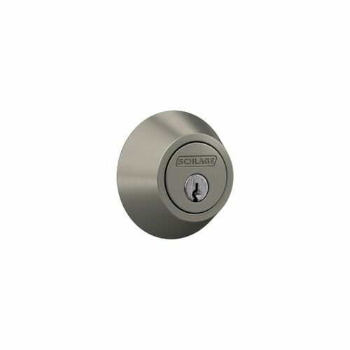 Schlage JD60F619 Fire Rated Single Cylinder Deadbolt, C Keyway, Satin Nickel Finish
