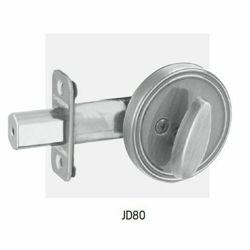 Schlage JD80630 One-Sided Deadbolt with 16068 Latch 10103 Strike, Satin Stainless Steel