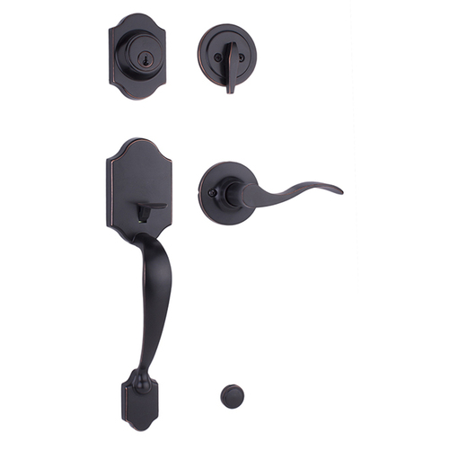 Weslock L2820-1X1FR2D Parkside Left Hand Single Cylinder Handleset, New Haven Trim, Oil Rubbed Bronze