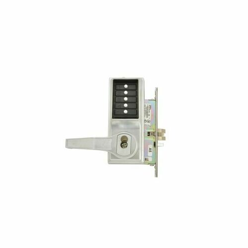 Dormakaba L8146B26D Left Hand Mechanical Pushbutton Lever Mortise Lock with Best Prep Satin Chrome Finish