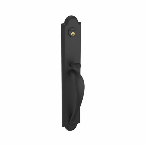 Baldwin M514190LENT Boulder Left Hand Single Cylinder Mortise Trim - Satin Black Finish