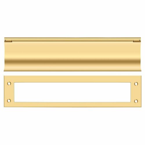 Deltana MS0030CR003 HD Mail Slot, PVD Polished Brass