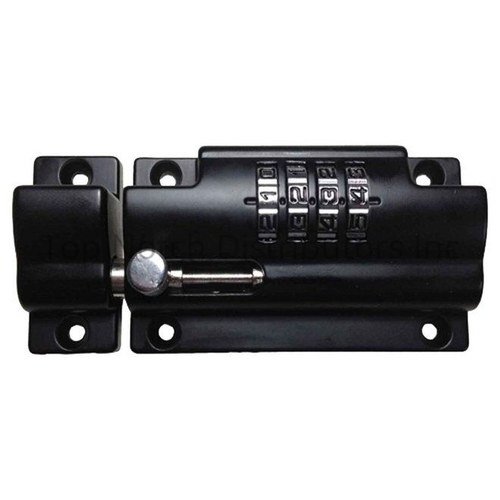 Lockey USA MS40 Black Finish Mechanical Combination Slide Bolt Lock