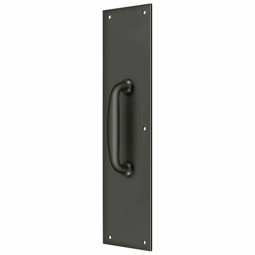 Deltana PPH55U10B Oil-Rubbed Bronze Push Plate w/ Handle 3.5