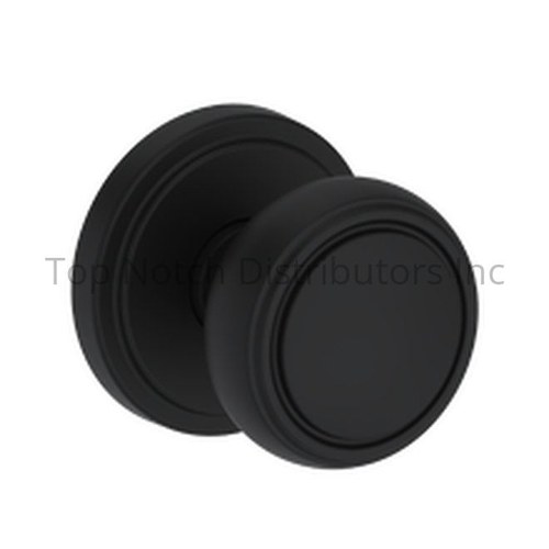 Baldwin PSBRESRR190 Bremerton Passage Knob with Square Rose, 6AL Latch, Dual Strike, Satin Black