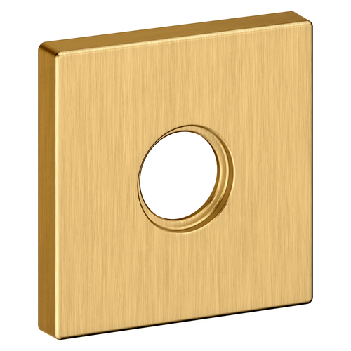 Baldwin R017044FD Contemporary Square Full Dummy Rose Pair, Satin Brass Finish, 2-5/8