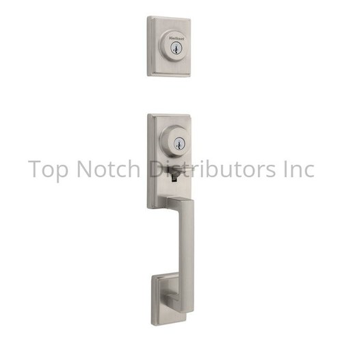Kwikset RBP553PRHXHFLSQT-15S Peralta Single Cylinder 2-Point Handleset with Halifax Lever, Satin Nickel