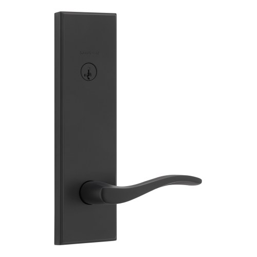 Kwikset RBP812SELTRCT-514S Sedona Lever Entry Set with Deadbolt Strikes, Matte Black Finish