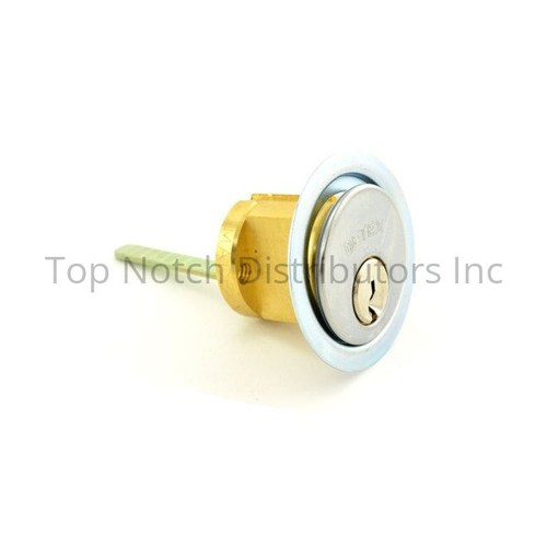 Detex RC65626 6-Pin Rim Cylinder, Schlage C Keyway, Satin Chrome Finish