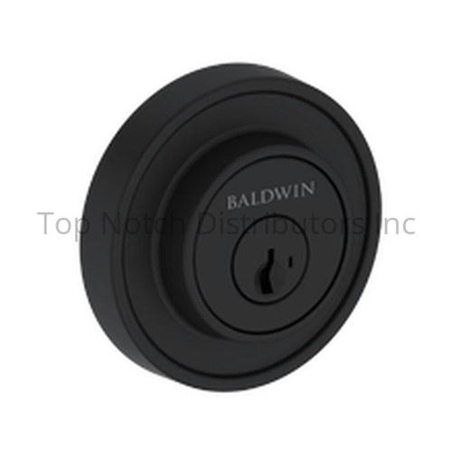 Baldwin SCRRD190SMC Recessed Round Deadbolt, 6AL Latch, Dual Strike, SmartKey, Satin Black