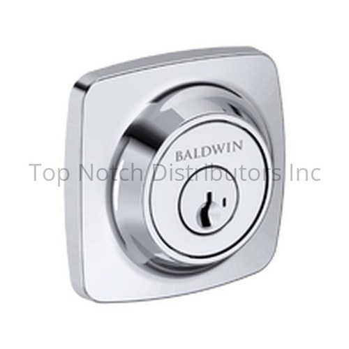Baldwin SCSSD260SMC Single Cylinder Deadbolt, 6AL Latch, Dual Strike, SmartKey, Chrome Finish