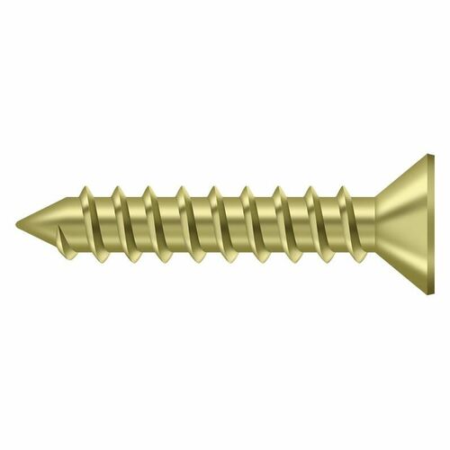 Deltana SCWS12125U3 Polished Brass Steel Wood Screw, 12