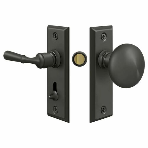 Deltana SDLS480U10B Rectangular Storm Door Latch with Tubular Lock, Oil-Rubbed Bronze
