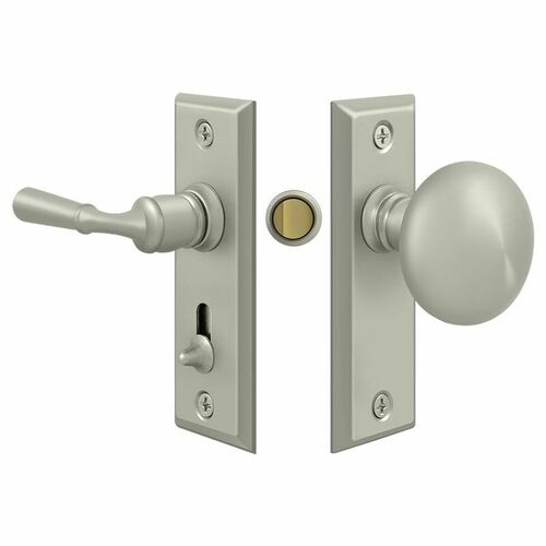 Deltana SDLS480U15 Brushed Nickel Rectangular Storm Door Latch with Tubular Lock