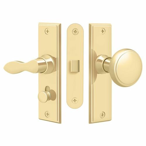 Deltana SDML334CR003 Square Mortise Storm Door Latch - PVD Polished Brass