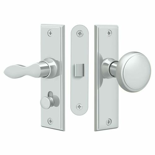 Deltana SDML334U26 Storm Door Square Mortise Lock - Bright Chrome Finish