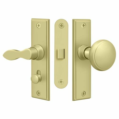Deltana SDML334U3 Polished Brass Square Mortise Storm Door Latch
