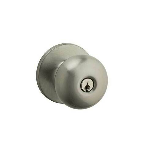 Safe Lock SK5000AS-15 Athens Satin Nickel Entry Knob Lock with 4AL Latch and RCS Strike