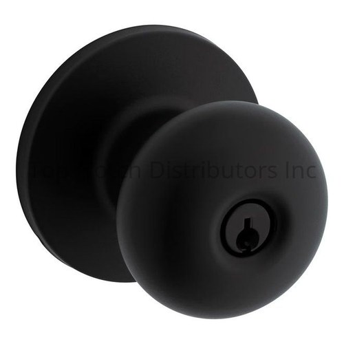 Safe Lock SK5000AS-514 Safelock Athens Knob Entry Lock with 4AL Latch and RCS Strike Matte Black Finish