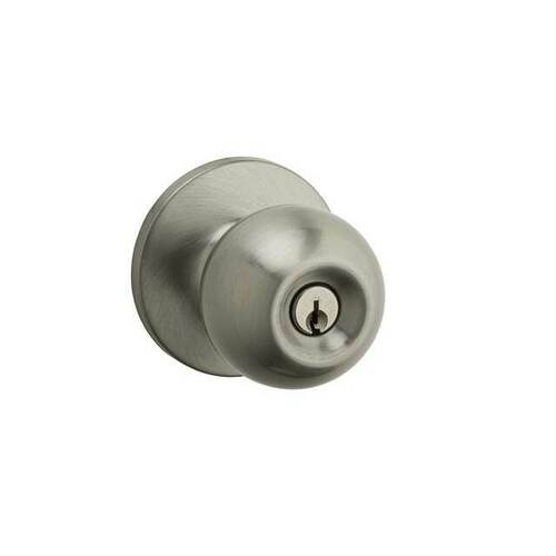 Safe Lock SK5000RG-15 Regina Satin Nickel Entry Knob Lock with 4AL Latch and RCS Strike