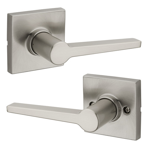 Safe Lock SL1000DALSQT-15 Daylon Satin Nickel Passage Lever Lock with Square Rose and RCAL Latch